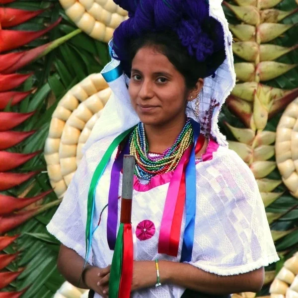 One of the contenders for the throne at the Cuetzalan Textile Festival in Mexico.
