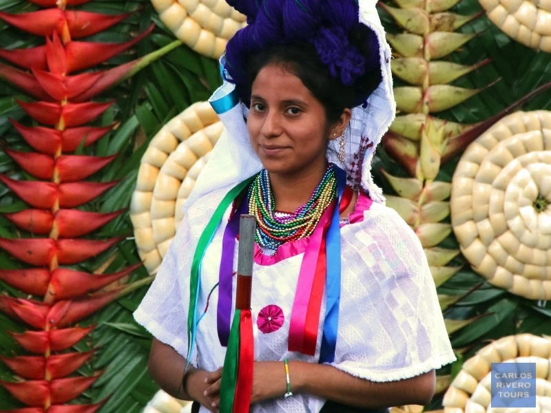 One of the contenders for the throne at the Cuetzalan Textile Festival in Mexico.