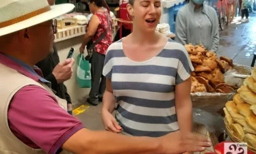 Local ingredients explained by a culinary guide in Puebla market – showcasing seasonal produce and cultural food traditions,