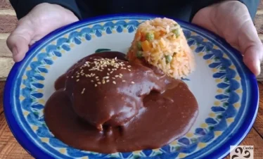Mole Poblano Cooking Class in Puebla - Mole Poblano on Talavera plate