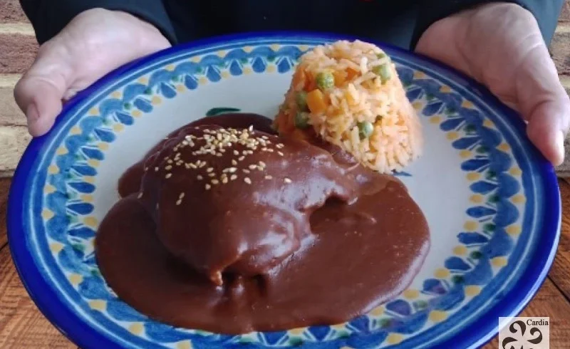 Mole Poblano Cooking Class in Puebla - Mole Poblano on Talavera plate