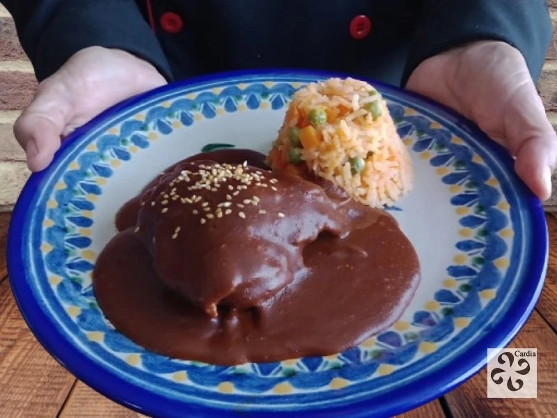 Mole Poblano Cooking Class in Puebla - Mole Poblano on Talavera plate