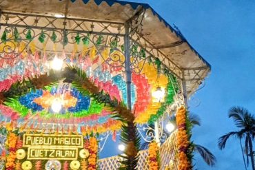 Noche serena en el pueblo mágico de Cuetzalan