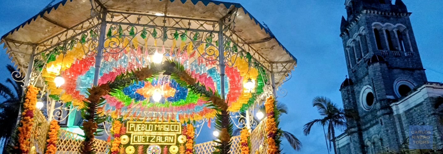 Noche serena en el pueblo mágico de Cuetzalan